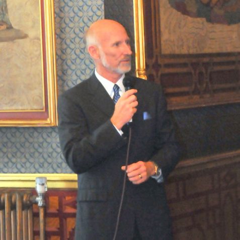 At a reception in the Royal Pavilion, Mr David Grey, Henry Allingham's grandson, expressed the family's thanks | Photo by Tony Mould