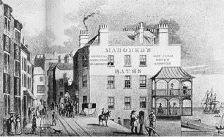 Mohamed's vapour baths in Brighton | Image reproduced with permission from Brighton History Centre.