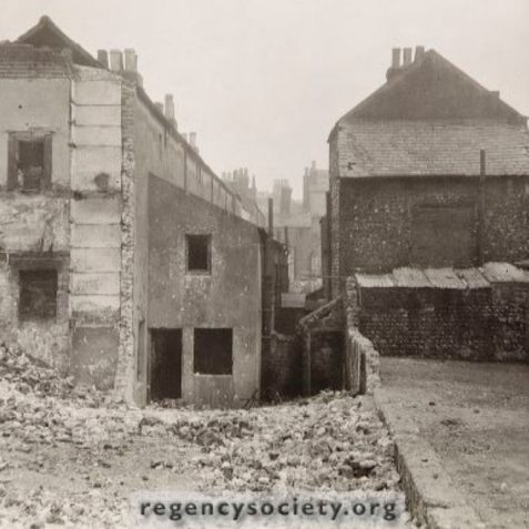 1927/28 demolition of houses on the south side of Hereford Street | Reproduced with kind permission of The Regency Society