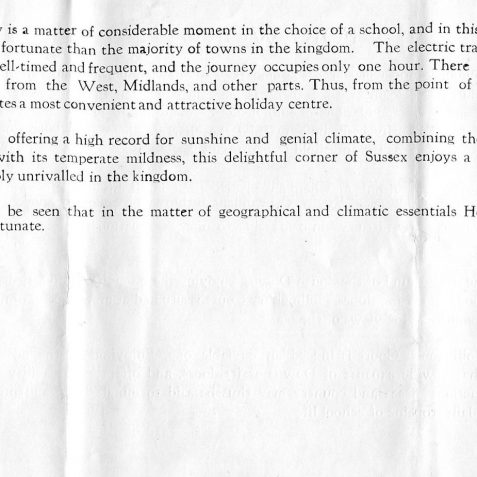 School prospectus | From the personal collection of Jim Derham