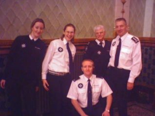 At the Dome Theatre 2004. back row: Esther, Lyndsay, Simon, Terry. front: Darren | Photo by Arran Pawson