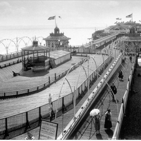 View looking down the length of the West Pier c. late 1920's | Reproduced courtesy of  Royal Pavilion, Libraries & Museums, Brighton & Hove