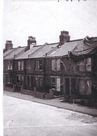 Bomb damage in Bennett Road | From the personal collection of Mick Peirson