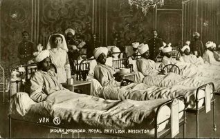 Indian army wounded at Brighton pavilion 1915 | From the private collection of Tony Drury