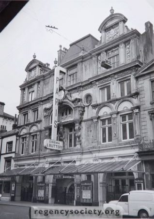 Paris cinema New Road awaiting demolition in 1963 Paris cinema New Road awaiting demolition in 1963 | Image reproduced with kind permission of The Regency Society and The James Gray Collection