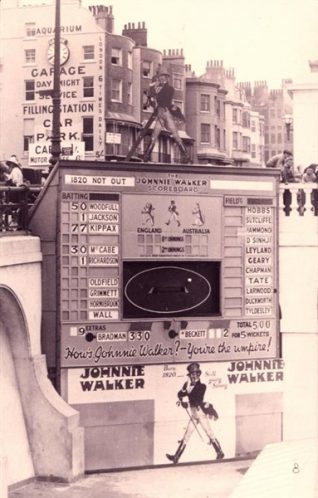 England v Australia scoreboard 1930 | Royal Pavilion and Museums Brighton and Hove