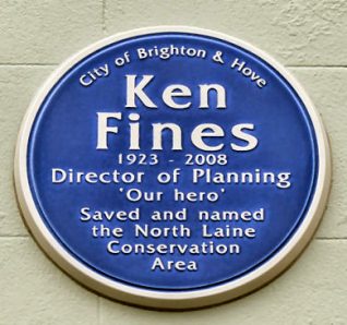 Blue plaque on the wall of Infinity Foods in the North Laine | ©Tony Mould