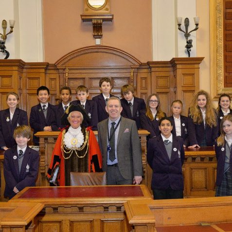 King's School students visit the Town Hall | Photo by Tony Mould