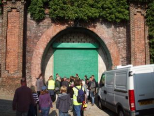 Friends gather at the entrance to the Kemp Town Railway Tunnel | Tony Simpson