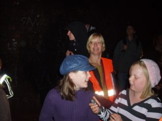 L-R: Indigo Edwards, Alex Langridge & Sophie Parker inside the tunnel | Tony Simpson