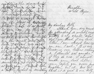 Letter from Sarah Sedgewick (Sally) to her sister