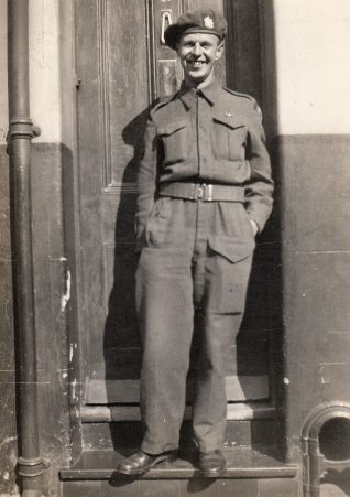 Jack Bilton, Queens Own Canadian Rifles, outside 49 Ashton Street, Brighton | Contributed to Letter in the Attic by Beryl Tucknott