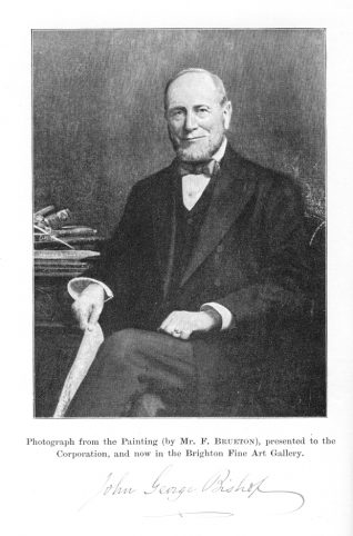 Photographic copy of autographed portrait of J.G.Bishop (frontispiece to souvenir book)