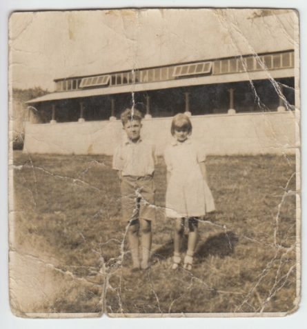 Photograph of George Horrobin and Violet Baker as children
