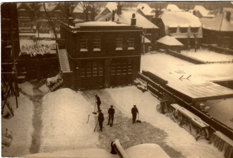 Photograph of Hove Street Fire Station, Hove in the snow
