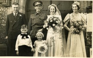 Photograph of the wedding of Frederick Arthur Langridge and Kathleen Mary Stoner on 14 September 1940 | Contributed to the Letter in the Attic by Jill Langridge