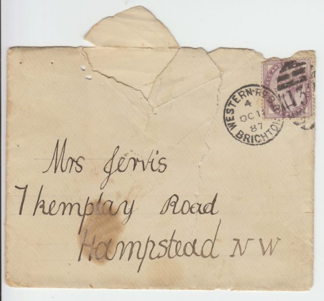 Letter of Muriel Jervis (born c1881)
