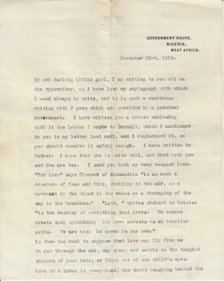 Letter from Jack Bethell stationed in Nigeria, 23rd Nov 1915 | Contributed to the Letter in the Attic by Eve Bracegirdle