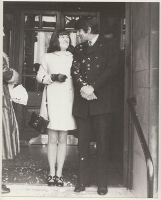 Wedding photograph of Elaine Evans and Steve Evans