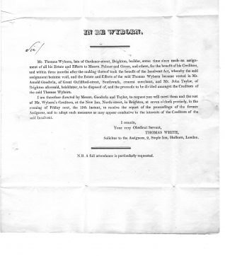 Solicitor's letter from 1826. Click to see full-size version. | From the private collection of Jan Hill