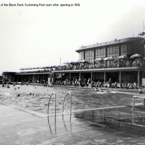 A general view of Black Rock swimming pool soon after opening in 1936