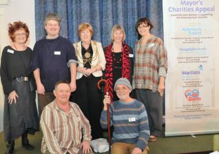 The Mayor, Councillor Ann Norman, and the artists | Photo by Tony Mould