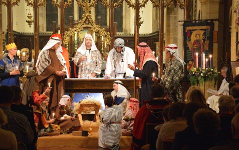 Nativity scene at St Nicholas' Church