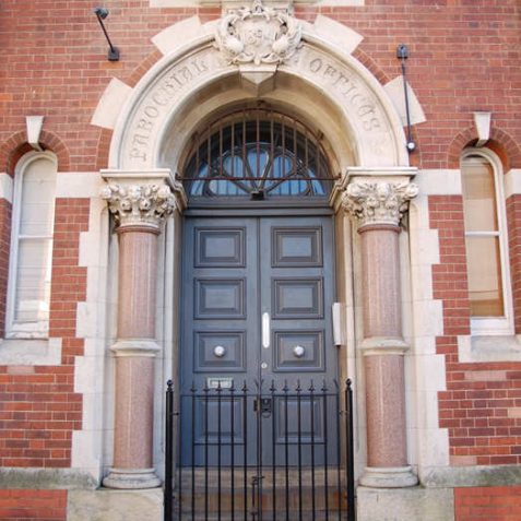 Front door of the Parochial Offices | Photo by Tony Mould