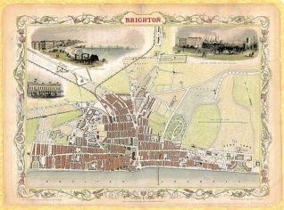 1850 map of Brighton. Click to see larger version. | Image reproduced with permission from Brighton History Centre