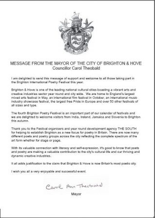 The mayor's message of support | Click the image to see it full size