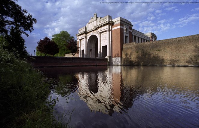Menin Gate Memorial, Ypres, Belgium | © Crown copyright Ministry for Culture and Heritage, P O Box 5364, Wellington, New Zealand