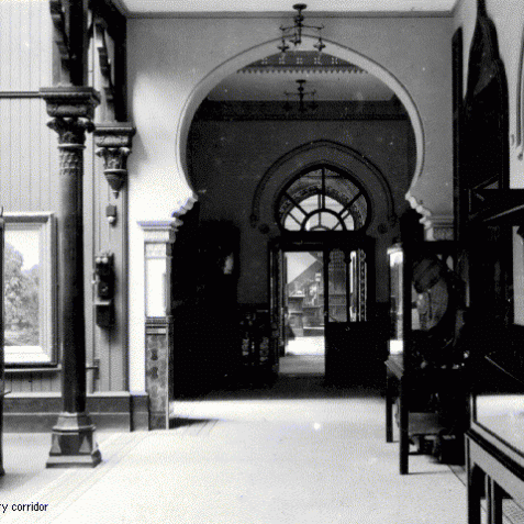 Photograph of the main gallery corridor