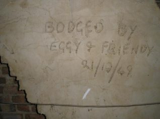 Builder's mark in the loft of my mother's house in Amberley Drive. | From the private collection of Peter Groves