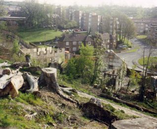 Photographed in 1991, shows hurricane damage | From the private collection of Mr D. Catherall