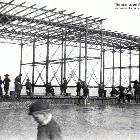 The substructure of the Palace Pier in course of erection c1893 | From the 'My Brighton' exhibit