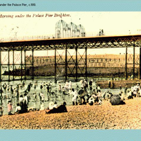 Early morning under the pier c1910 | From the 'My Brighton' exhibit
