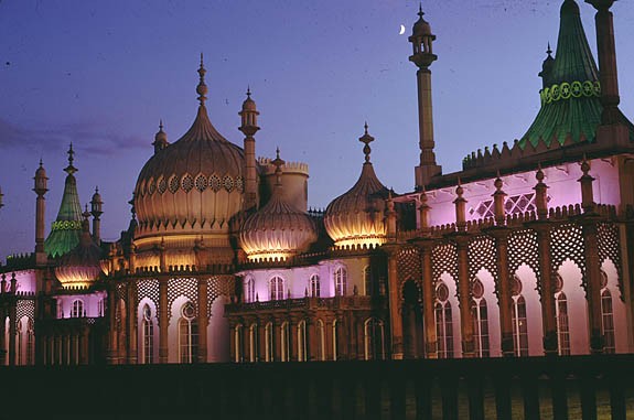 Royal Pavilion at night,1970s | Photo by local photographer Ray H.
