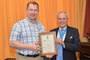 Brighton and Hove police officer Richard Siggs and David Allam, High Sheriff of East Sussex | Photo by Tony Mould