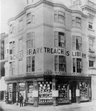 H.C. Treacher's bookshop, proprietary library and stationers on the corner of East Street and North Street c1920 | Image reproduced with kind permission from Brighton and Hove in Pictures by Brighton and Hove City Council