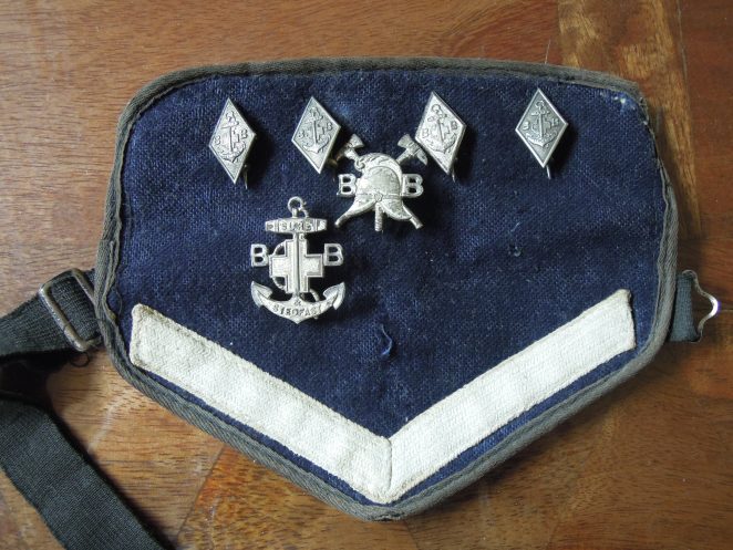 Boys Brigade Badges belonging to Ronald Leslie Barber | From the private collection of Geoffrey Barber