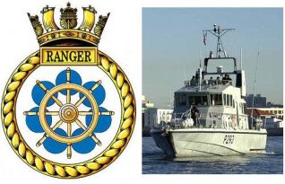 The Fast Patrol Boat HMS Ranger, the Sussex University Royal Naval Units training vessel | Artwork: Tony Drury
