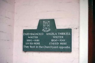 Enid Bagnold and Angela Thirkell commemorative plaque | Photo by Tony Mould