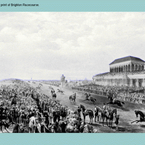 An early 19thC.print of Brighton Racecourse. | From a private collection