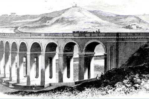 The Viaduct, by J.F. Burrell, 1852. From the '<a href=