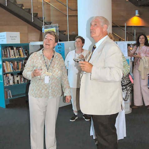 Sally McMahon, Head of Libraries, with Councillor David Smith | Photo by Tony Mould
