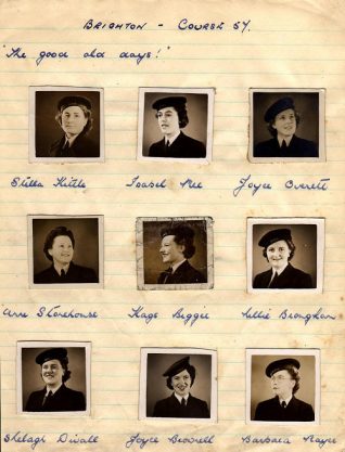 Some of the  wrens attending course 57 in 1943. Click image for larger version. | From the private collection of Barbara Hopkins