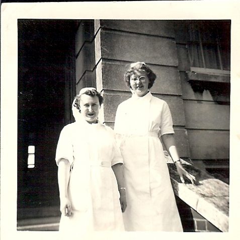 On the steps of Brighton General Nurses Home | From the private collection of Kenneth Ross
