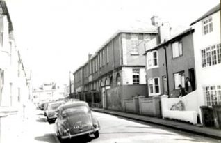 Looking north along Hanover Terrace: school building on the right | Photo by Roger Bateman