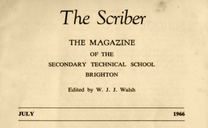 The Scriber: school magazine 1966