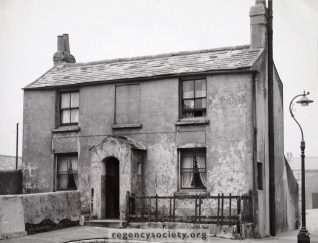 This old house, 13 Sussex Terrace, faced south, and was probably the first house to be built in this street. | Image reproduced with kind permission of The Regency Society and The James Gray Collection: click on the image to open a large version in a new window